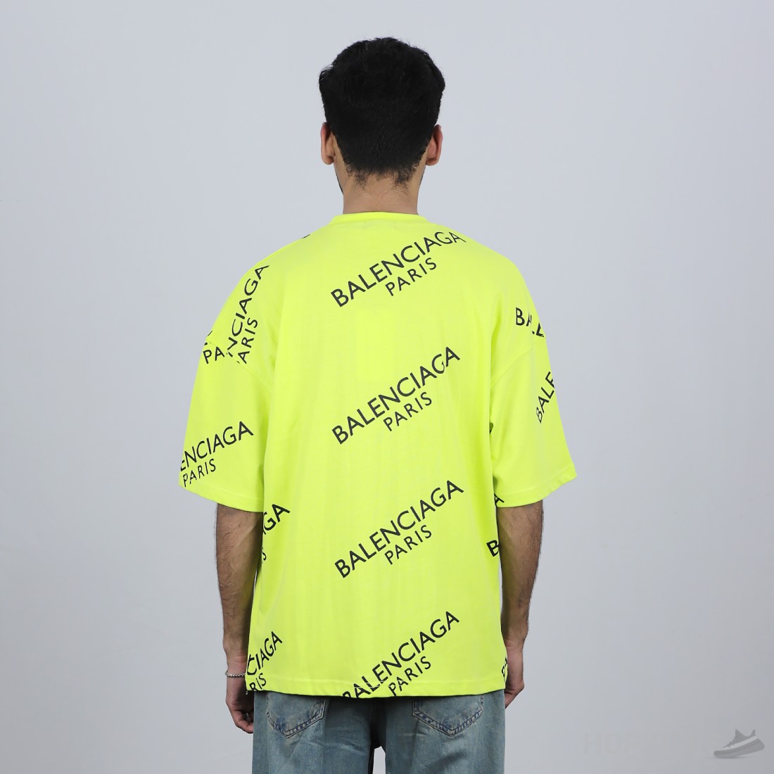 Balenciaga Paris Oversized Neon T Shirt